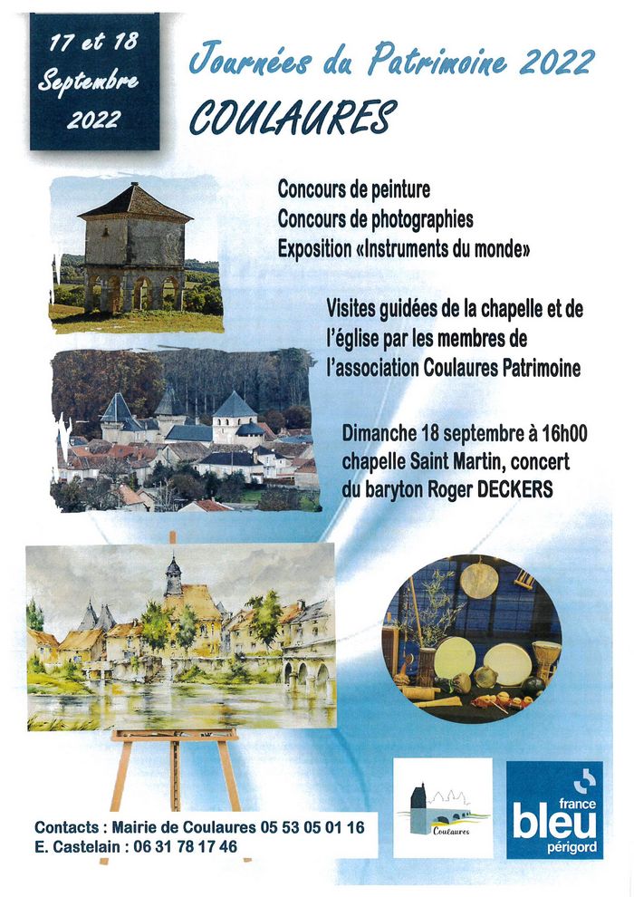 Journ es Du Patrimoine 2022 Mairie De Coulaures